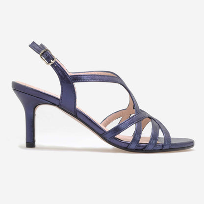 Women's metallic leather sandal