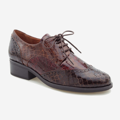 Mocassins Croco com Atacadores