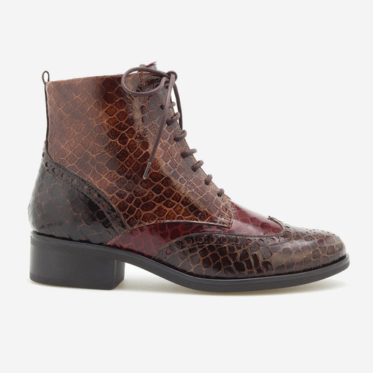Botins Croco com Atacadores