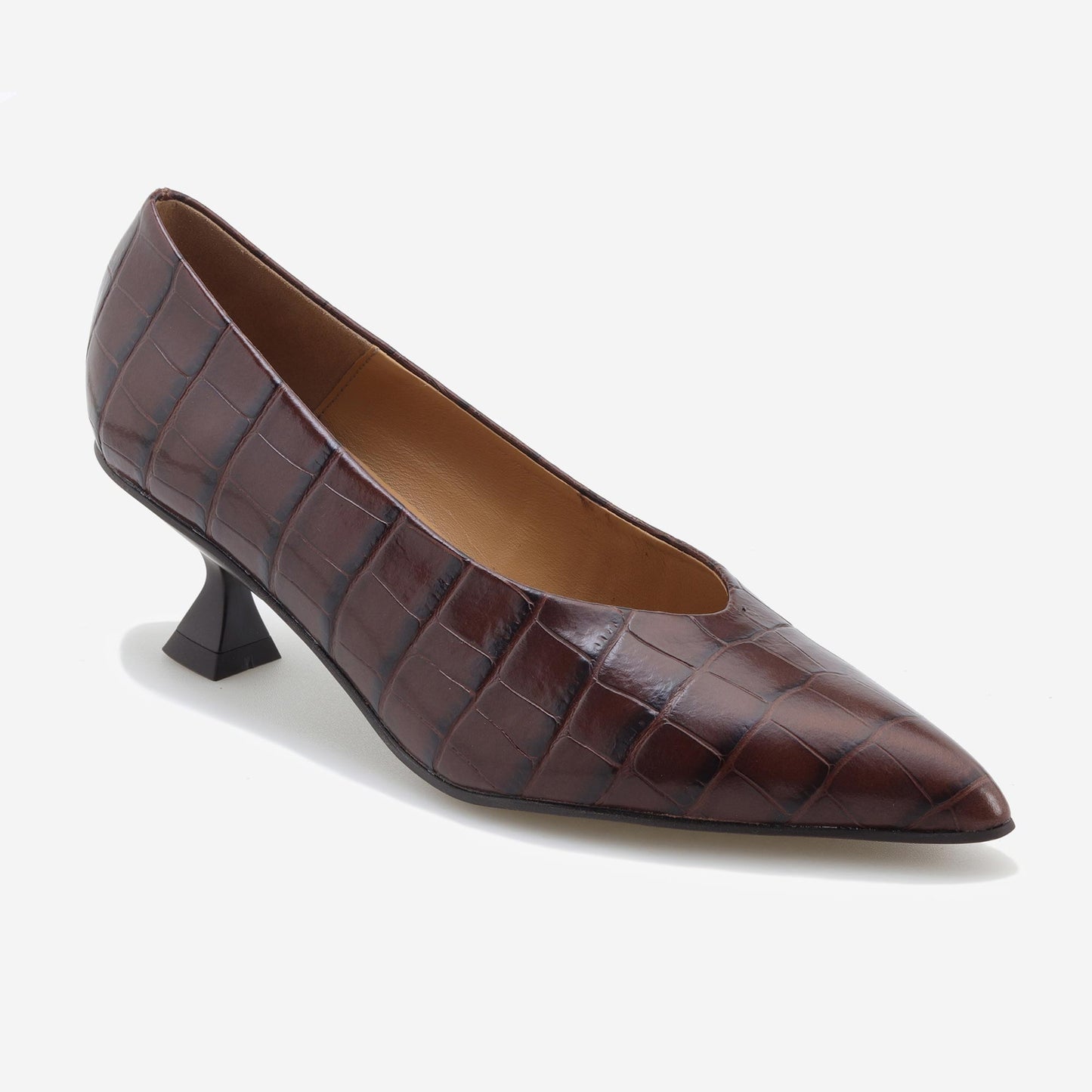 Sapatos Scarpin Croco