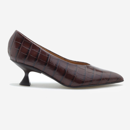 Sapatos Scarpin Croco
