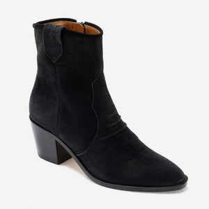 Suede Cowboy ankle boot