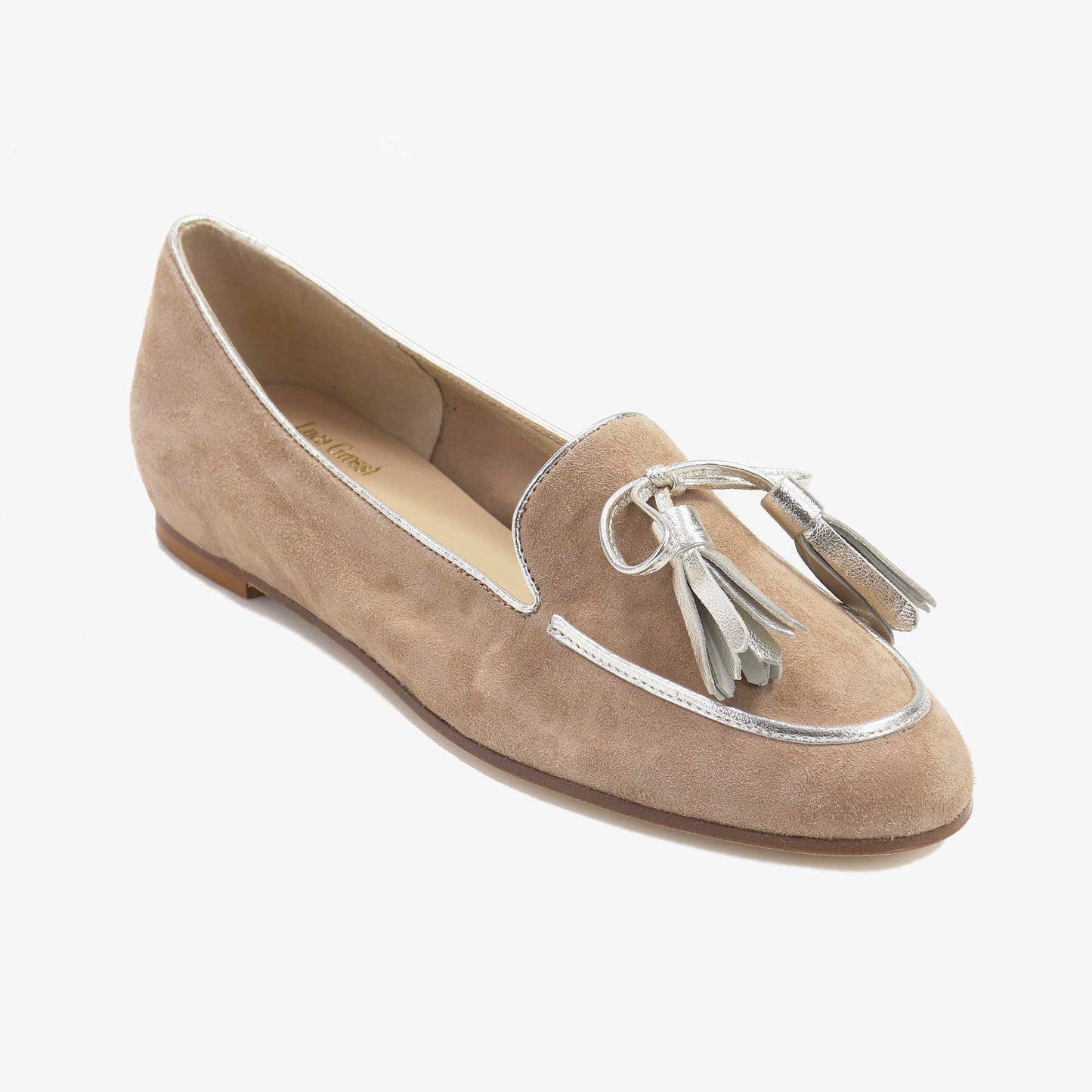 Suede ballerina with charms