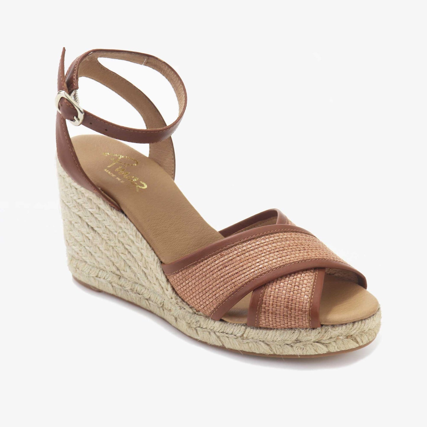 Raffia summer espadrille with wedge