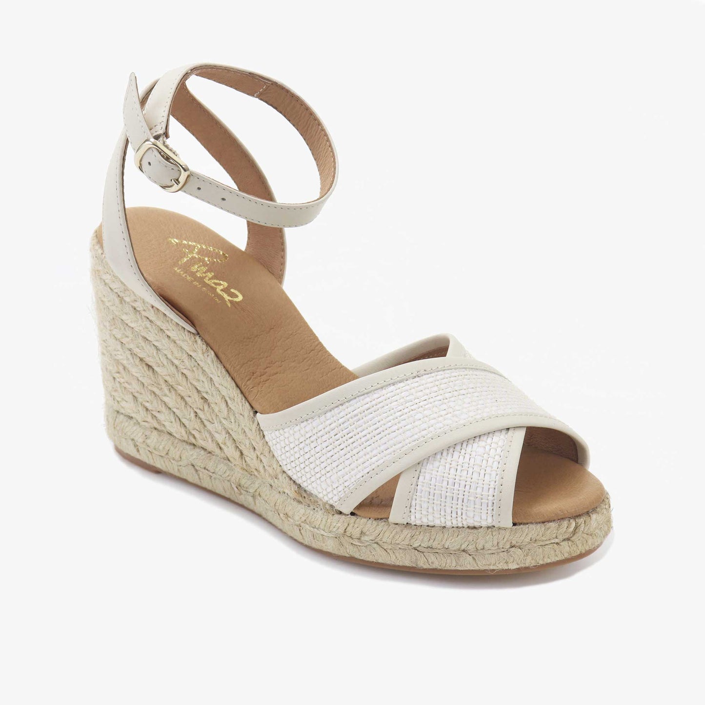 Raffia summer espadrille with wedge