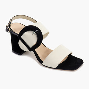 Suede sandals with buckle