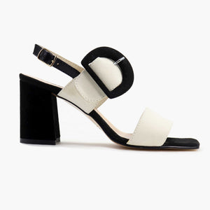 Suede sandals with buckle